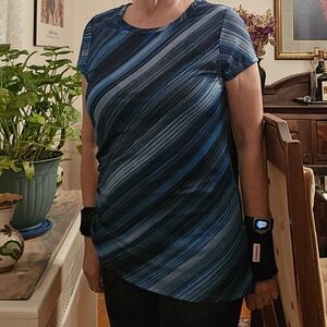 NWOT Semi-Sheer Asymmetrical Top, S